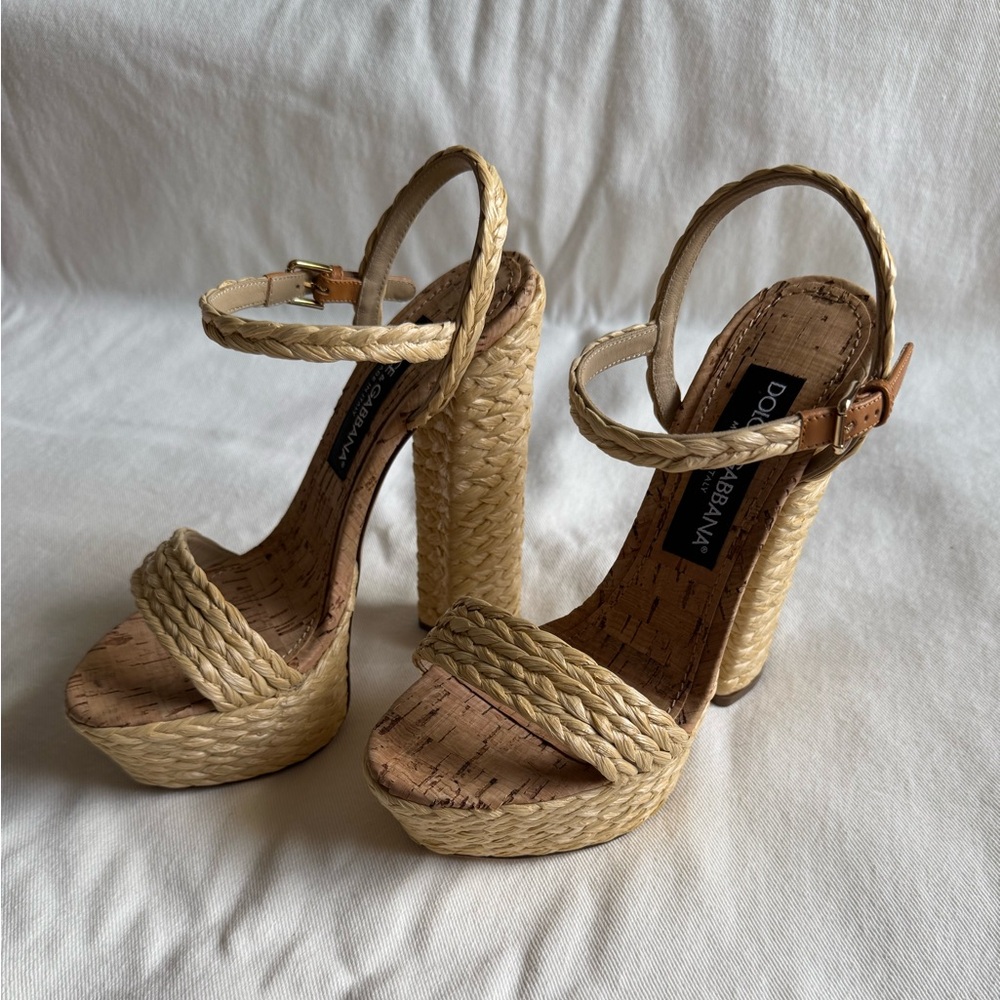 DOLCE & GABBANA
Keira 120 Raffia Platform Sand - Picture 6 of 16